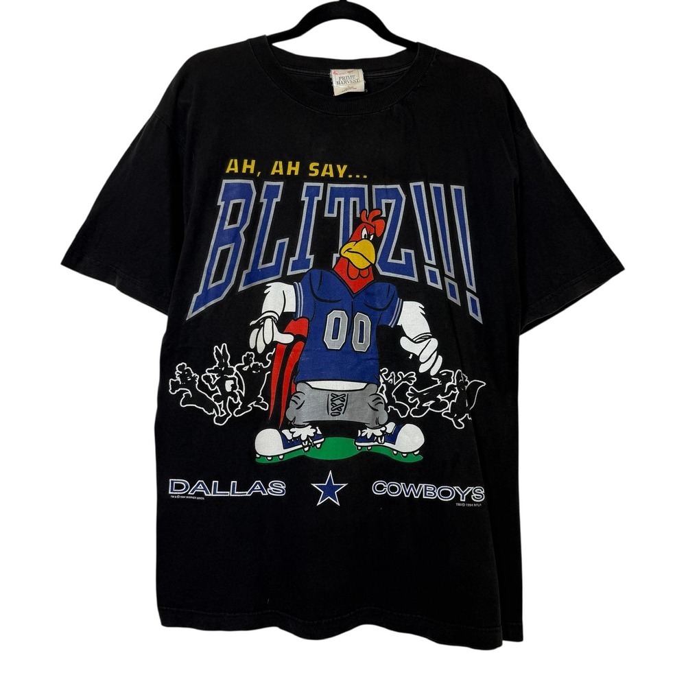 Vintage 1996 90s Dallas Cowboys Looney Tunes Foghorn Leghorn Shirt Size L Men